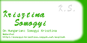 krisztina somogyi business card